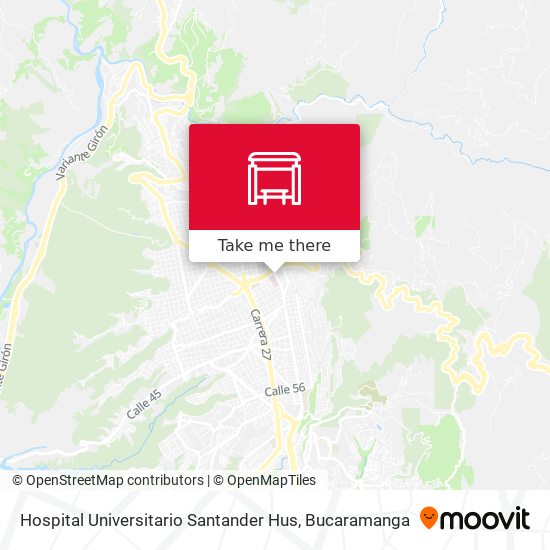 Hospital Universitario Santander Hus map