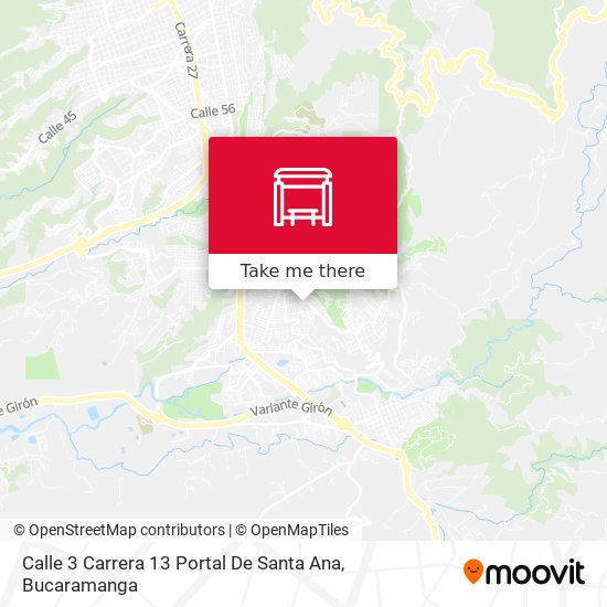 Mapa de Calle 3 Carrera 13 Portal De Santa Ana