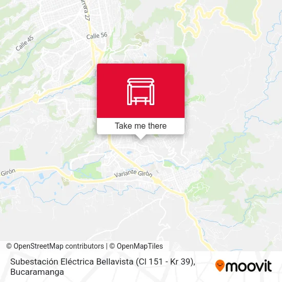 Mapa de Subestación Eléctrica Bellavista (Cl 151 - Kr 39)