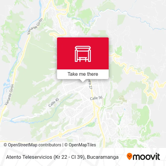 Mapa de Atento Teleservicios (Kr 22 - Cl 39)