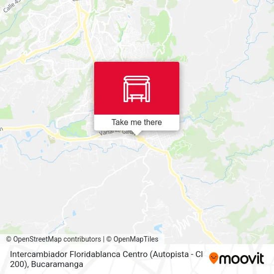 Mapa de Intercambiador Floridablanca Centro (Autopista - Cl 200)