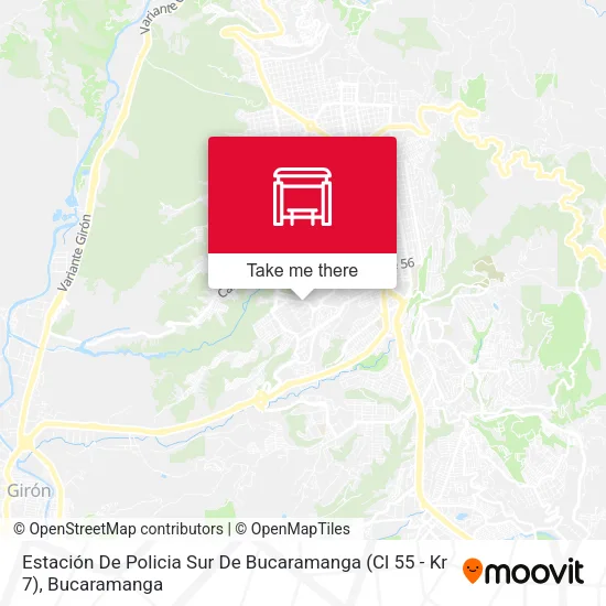Estación De Policia Sur De Bucaramanga (Cl 55 - Kr 7) map