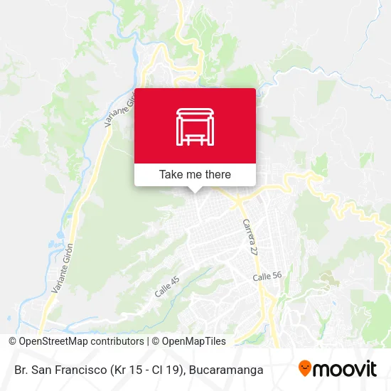 Mapa de Br. San Francisco (Kr 15 - Cl 19)