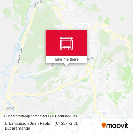 Mapa de Urbanización Juan Pablo II (Cl 55 - Kr 3)