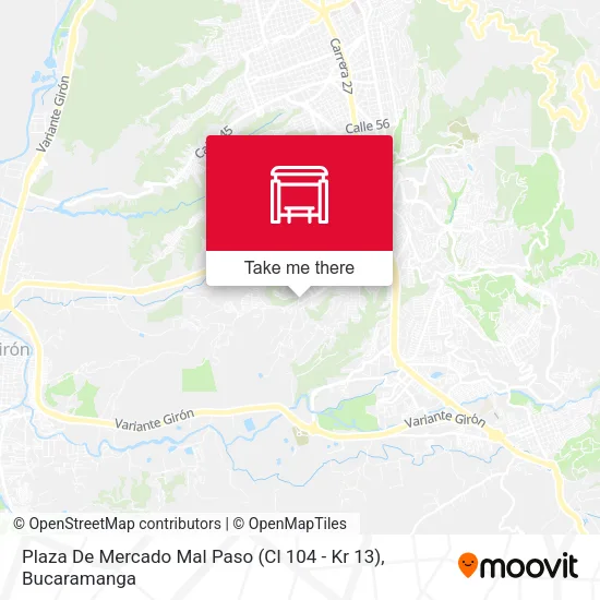 Plaza De Mercado Mal Paso (Cl 104 - Kr 13) map