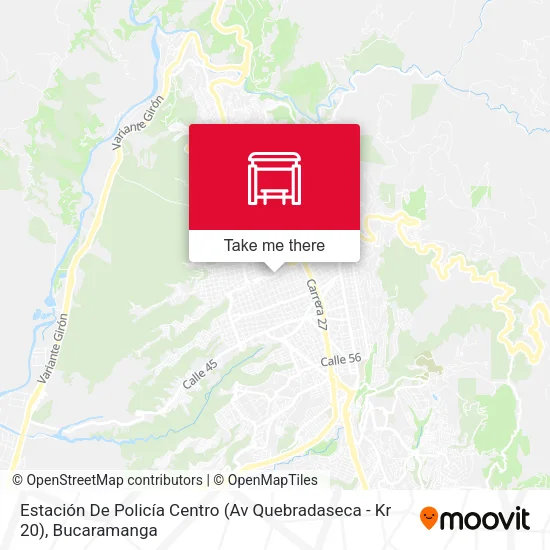 Mapa de Estación De Policía Centro (Av Quebradaseca - Kr 20)