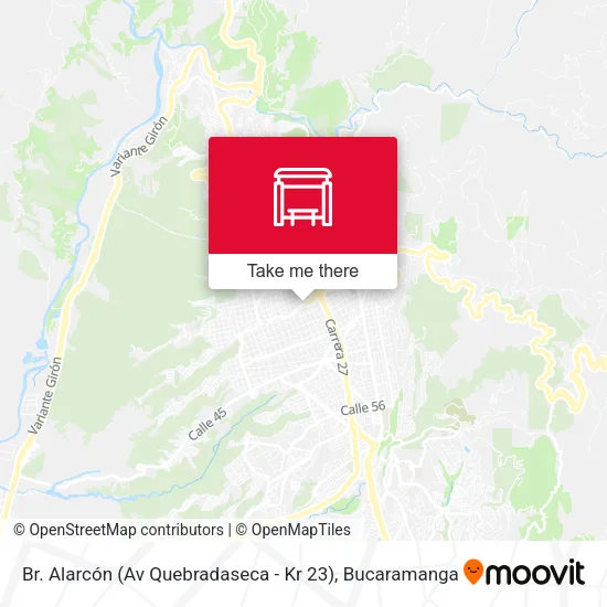 Mapa de Br. Alarcón (Av Quebradaseca - Kr 23)