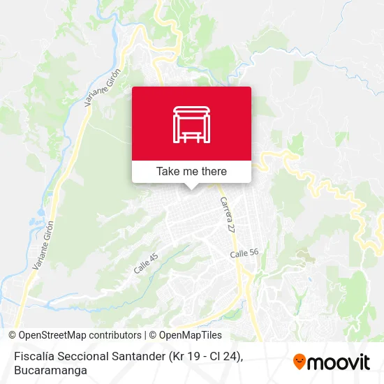 Fiscalía Seccional Santander (Kr 19 - Cl 24) map