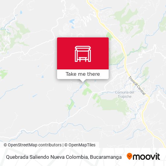 Mapa de Quebrada Saliendo Nueva Colombia