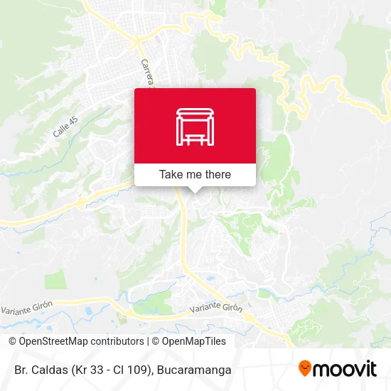 Br. Caldas (Kr 33 - Cl 109) map