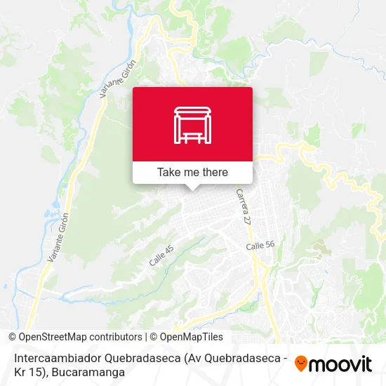 Intercaambiador Quebradaseca (Av Quebradaseca - Kr 15) map