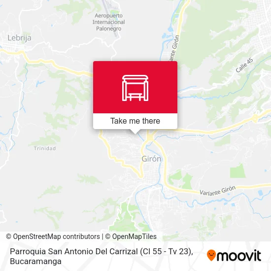 Parroquia San Antonio Del Carrizal (Cl 55 - Tv 23) map