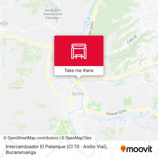 Mapa de Intercambiador El Palenque (Cl 70 - Anillo Vial)