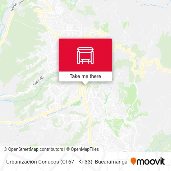 Urbanización Conucos (Cl 67 - Kr 33) map