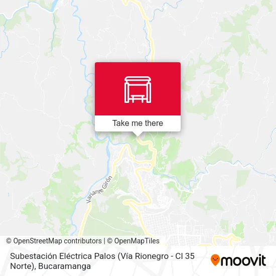 Mapa de Subestación Eléctrica Palos (Vía Rionegro - Cl 35 Norte)