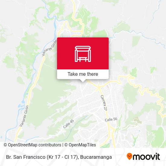 Br. San Francisco (Kr 17 - Cl 17) map