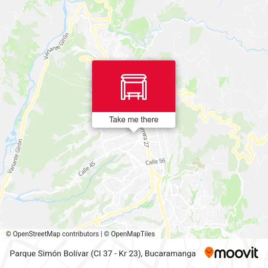 Mapa de Parque Simón Bolívar (Cl 37 - Kr 23)