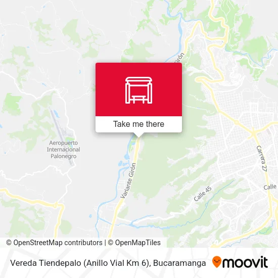 Vereda Tiendepalo (Anillo Vial Km 6) map