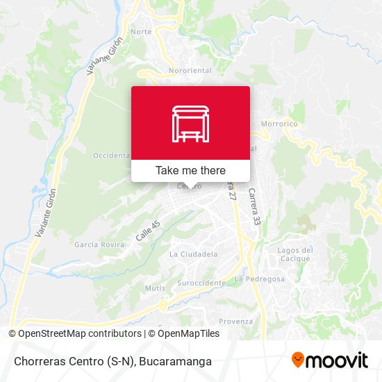 Mapa de Chorreras Centro (S-N)