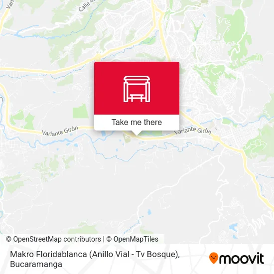 Mapa de Makro Floridablanca (Anillo Vial - Tv Bosque)