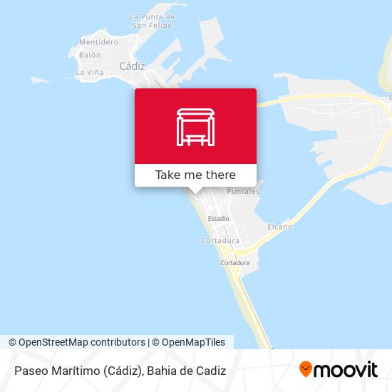 mapa Paseo Marítimo (Cádiz)