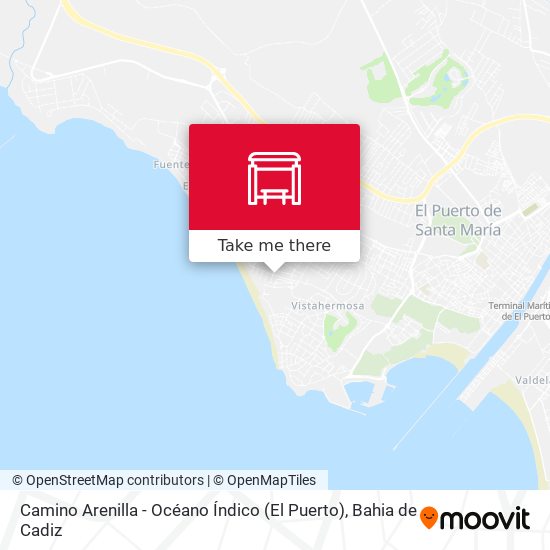 Camino Arenilla - Océano Índico (El Puerto) map