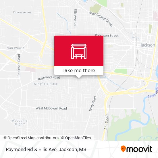 Raymond Rd & Ellis Ave map