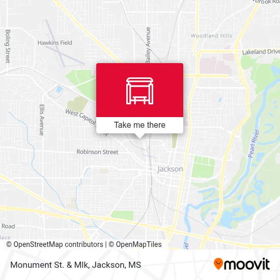 Monument St. & Mlk map