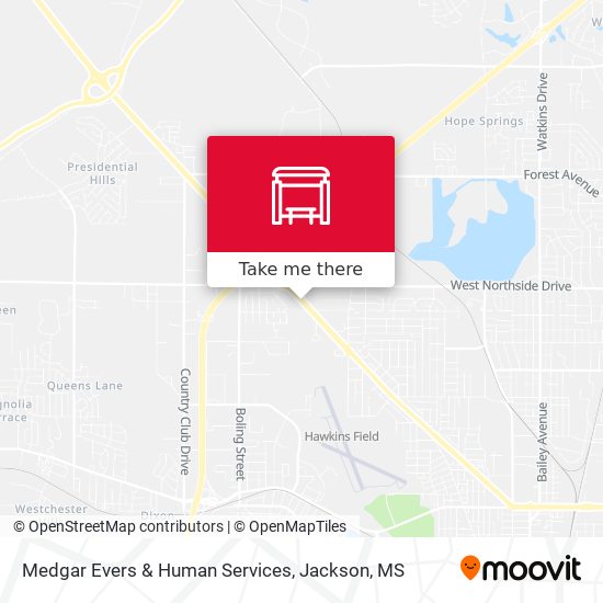 Medgar Evers & Human Services map