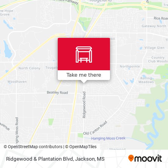 Ridgewood & Plantation Blvd map