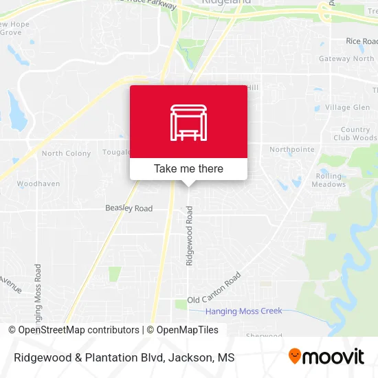Mapa de Ridgewood & Plantation Blvd