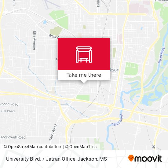 Mapa de University Blvd. / Jatran Office