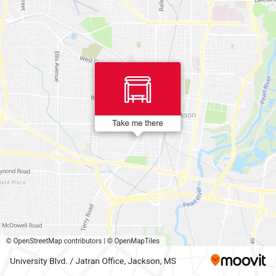Mapa de University Blvd. / Jatran Office