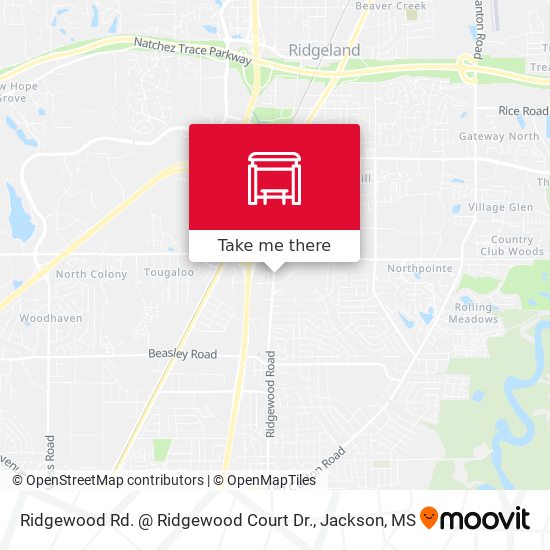 Ridgewood Rd. @ Ridgewood Court Dr. map