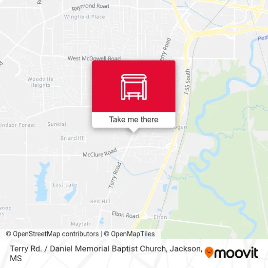Terry Rd. / Daniel Memorial Baptist Church map