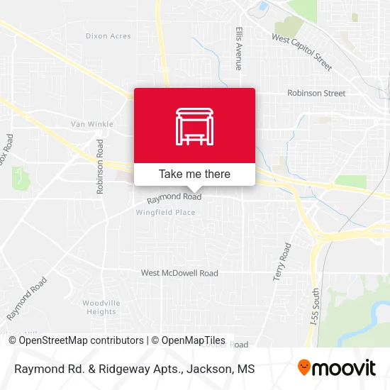 Mapa de Raymond Rd. & Ridgeway Apts.