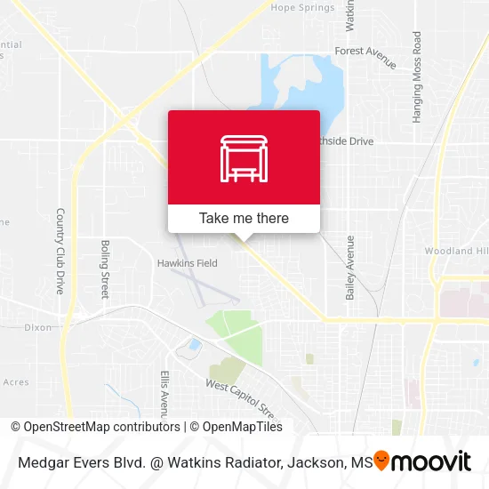 Mapa de Medgar Evers Blvd. @ Watkins Radiator