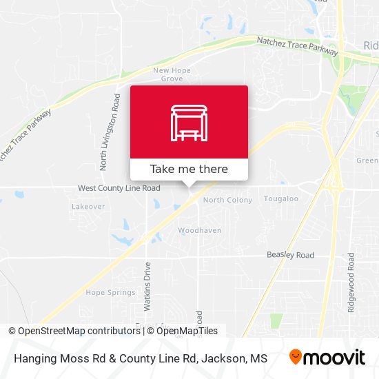 Mapa de Hanging Moss Rd & County Line Rd