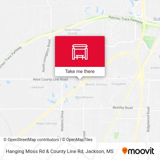 Mapa de Hanging Moss Rd & County Line Rd