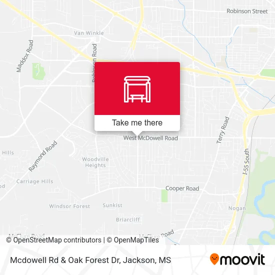 Mcdowell Rd & Oak Forest Dr map