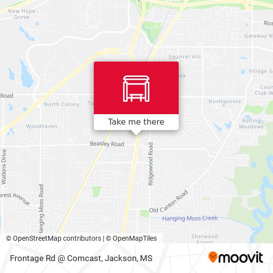 Frontage Rd @ Comcast map