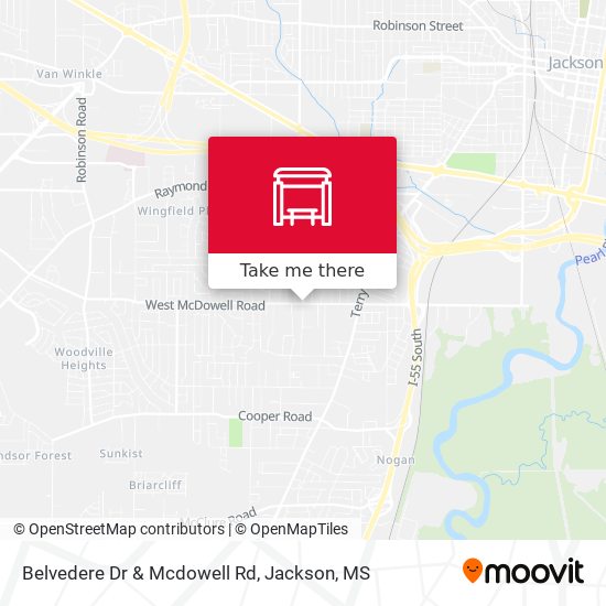 Mapa de Belvedere Dr & Mcdowell Rd