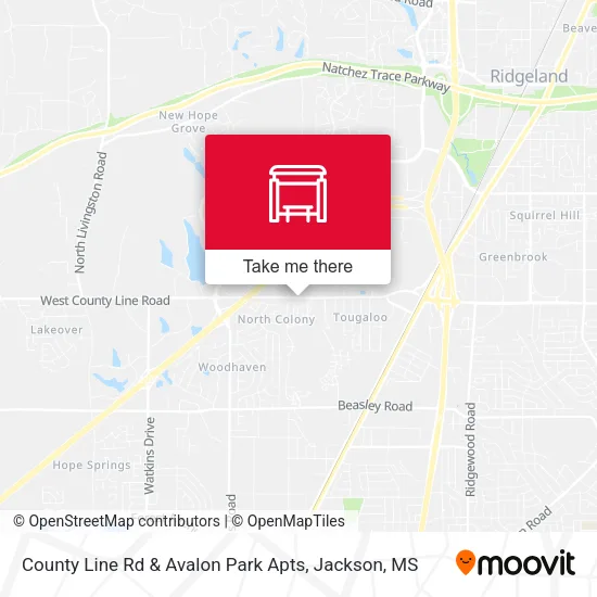 Mapa de County Line Rd & Avalon Park Apts
