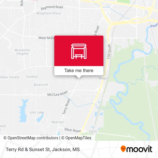 Terry Rd & Sunset St map