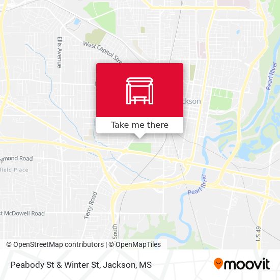 Peabody St & Winter St map