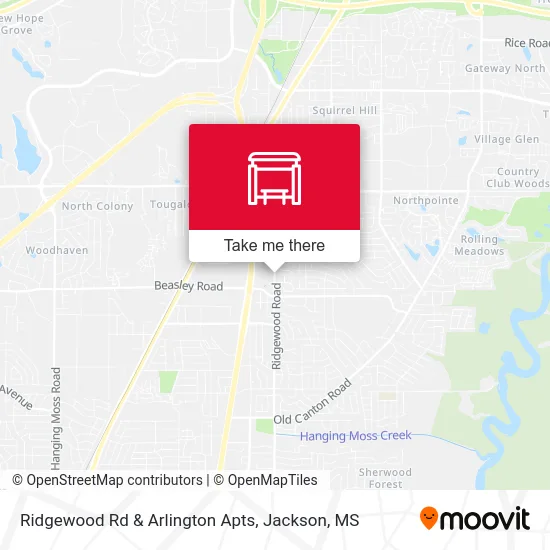 Ridgewood Rd & Arlington Apts map