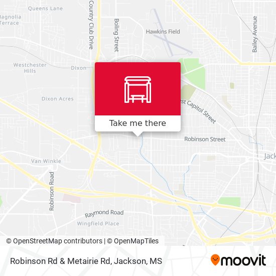 Robinson Rd & Metairie Rd map