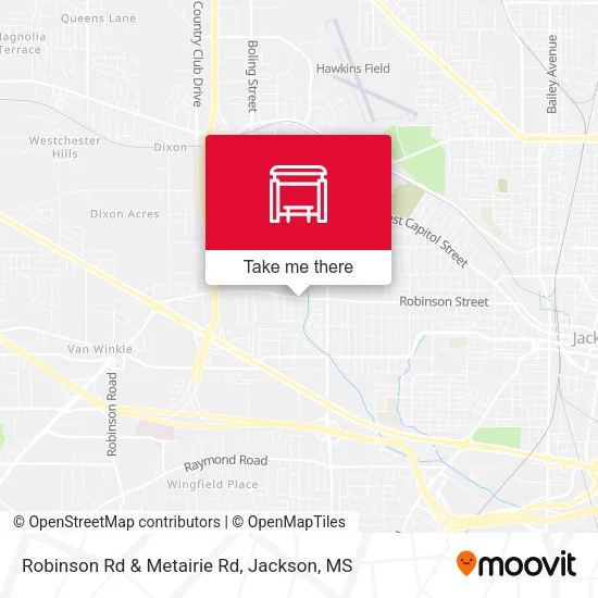 Mapa de Robinson Rd & Metairie Rd