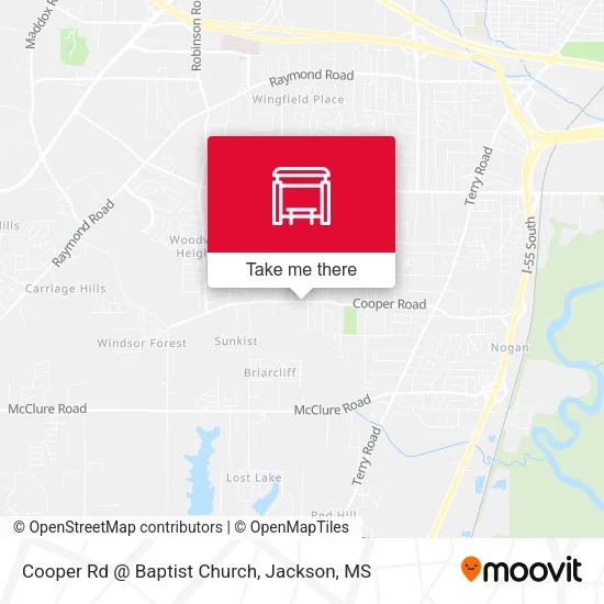 Mapa de Cooper Rd @ Baptist Church