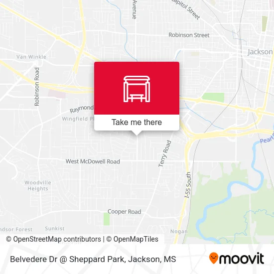 Mapa de Belvedere Dr @ Sheppard Park